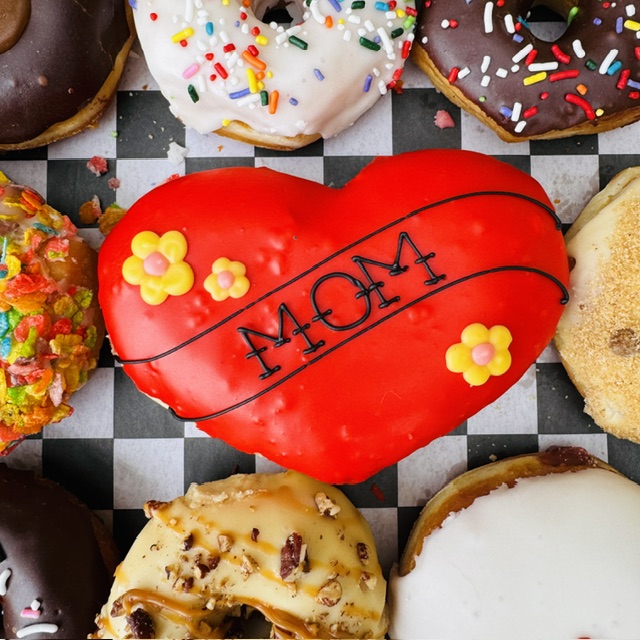 “Mom” Tattoo Heart Donut